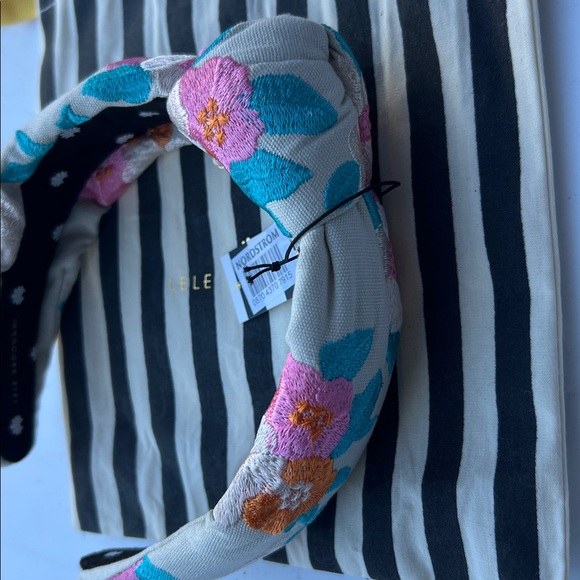 Lele Sadoughi Knotted Floral Bouquet Embroidered Statement Headband::NWT:: - Picture 9 of 9